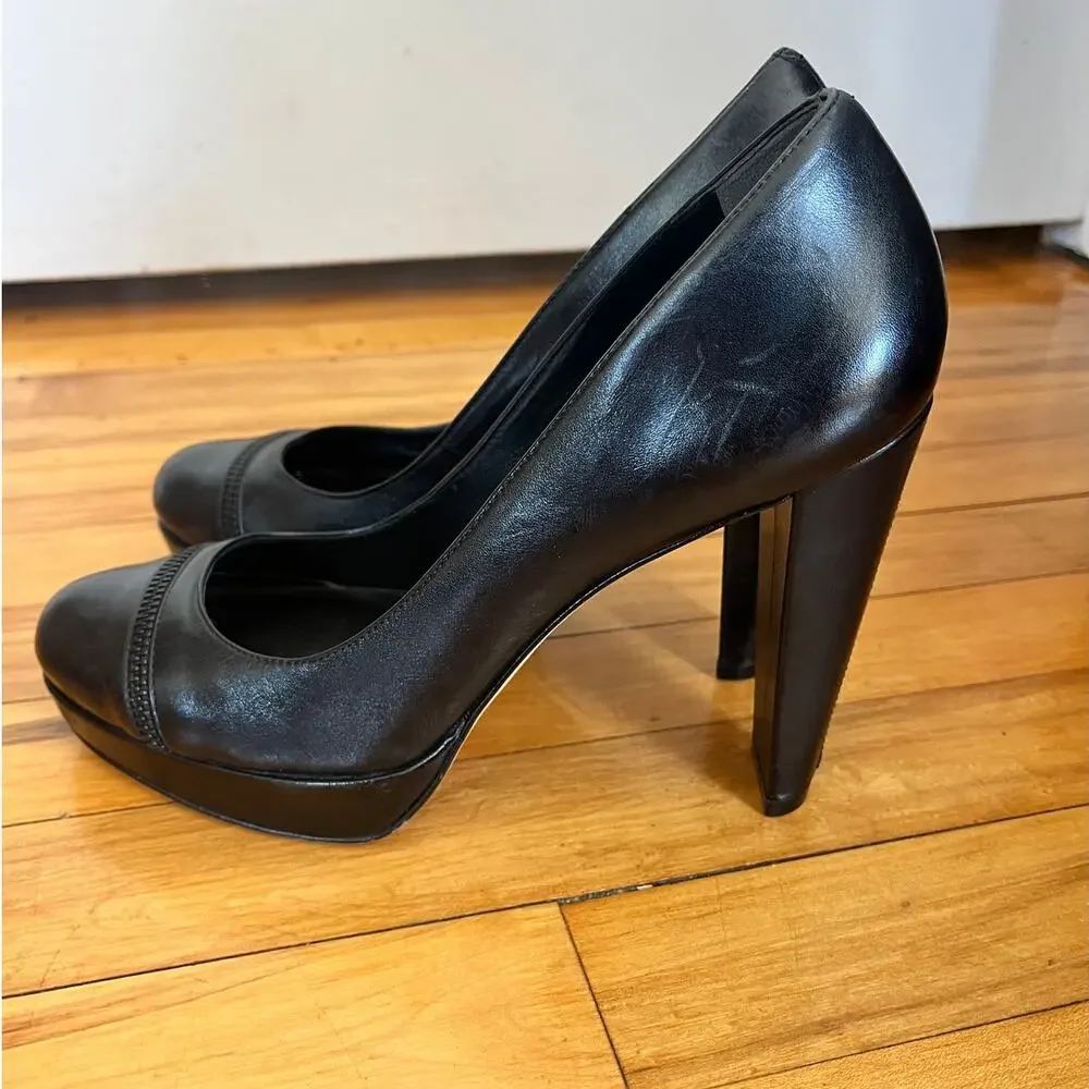 Cole Haan Stephanie Zipper Black Nike Platform Pumps 9M